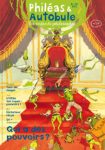 Couverture de la bande dessinée 'Philéas et Autobule', présentant un trône doré avec des grenouilles entourant une scène colorée.