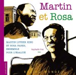 Couverture du livre 'Martin et Rosa', mettant en avant Martin Luther King et Rosa Parks.