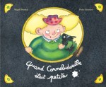 Couverture d'un livre illustré intitulé 'Quand Cornichon était patate', avec un personnage souriant portant un chapeau et tenant un oiseau.