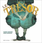 Couverture du livre 'Le Trésor' illustrée, montrant une personne tenant quelque chose dans ses mains.