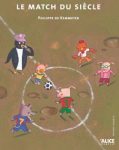 Une illustration colorée représentant des animaux jouant au football sur un terrain.
