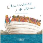 Couverture d'un livre intitulé 'Un enfant de violence', représentant un groupe de personnes sur un bateau sur une mer calme.