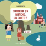 Couverture d'un livre illustré montrant deux personnages discutant sous un arbre, avec un château en arrière-plan et un cygne dans l'eau.
