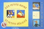 Couverture du livre 'Les petits riens et petits délices' avec des illustrations de lapins et un fond coloré.