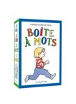 Boîte à mots, un jeu éducatif pour enfants avec un personnage courant sur la boîte.