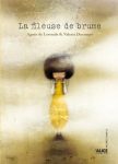 Affiche du film 'La bleuse de brume', mettant en avant une silhouette avec une coiffure stylisée, le tout dans des tons de jaune et de brun.