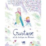 Couverture du livre 'Gustave et la lanterne du rêveur' avec une illustration de Gustave et une enfant dans un paysage coloré et rêveur.