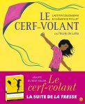 Couverture du livre 'Le cerf-volant' avec une illustration d'une fille tenant un cerf-volant, sur fond jaune.