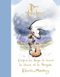 Couverture d'un livre intitulé 'Doux Hiver', avec une illustration d'un personnage tenant une oie blanche sous un ciel nuageux.