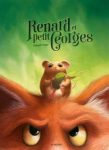 Affiche du film d'animation 'Renard et Petit Georges' avec un renard orange en premier plan et un petit rongeur tenant une feuille sur sa tête, le fond est vert.